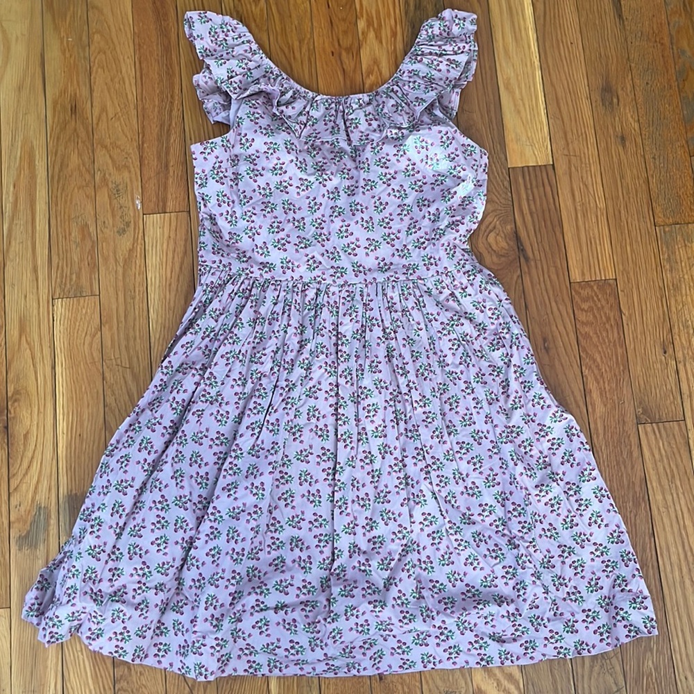 NWT J. Crew Ruffleneck Dress in Print